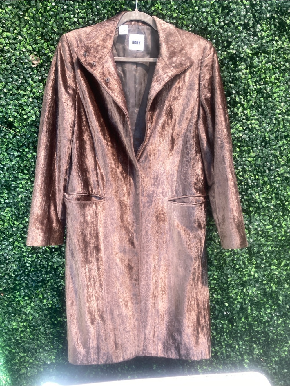 Vintage DKNY Donna Karan 90’s Y2k Carolyn Quiet Luxury Velvet Paisley